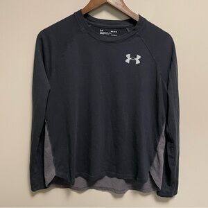 Under Armour Grey & Black Long Sleeve Heat Gear Shirt Women’s Medium